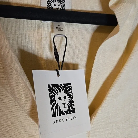 Anne Klein Cream Casual Button Down Shirt - Picture 2 of 5